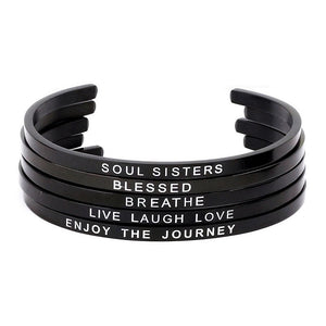 BLACK mantra bracelets